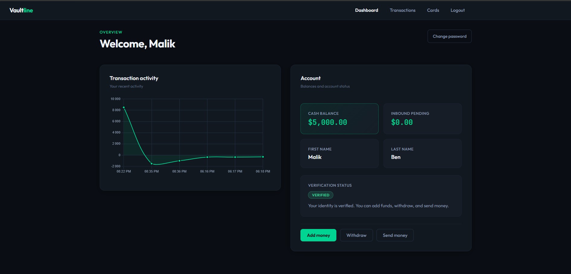 Vaultline – Business Finance Platform